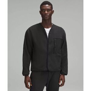 Lululemon Fleece Snap Front Sweater Mens SZ XL Black